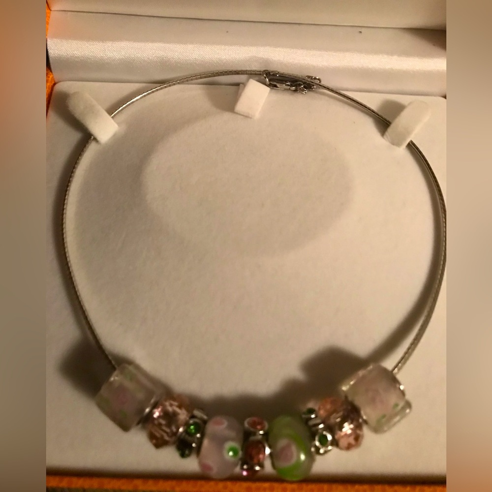 Choker style beaded necklace